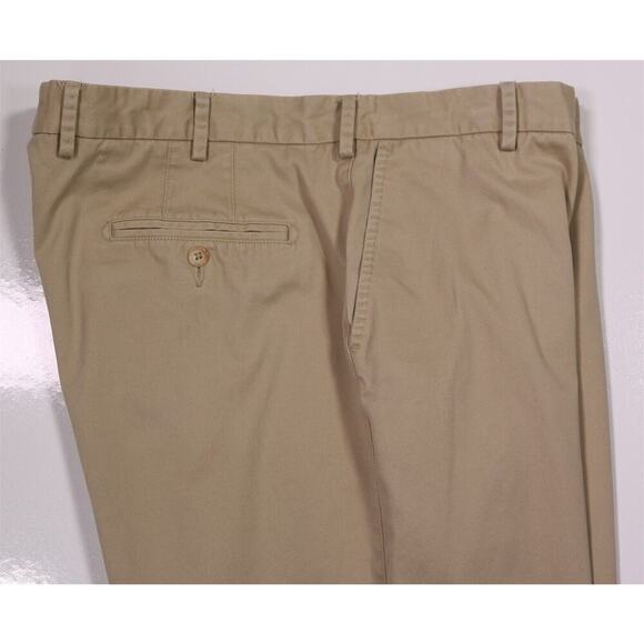 Peter Millar Raleigh Washed Twill Flat Front Cotton Chino Pants 38x31 - Picture 2 of 7